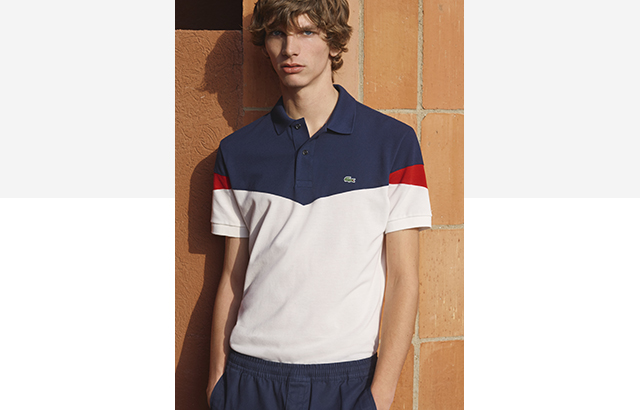 Colorblock cotton polo